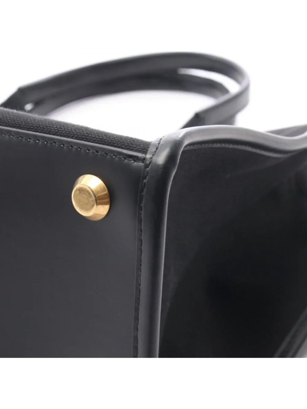 Balenciaga Tote Large 2-Way Black Canvas Leather